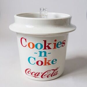 Coca Cola Collectible Vinyl Snack Bucket Cookie Jar‎